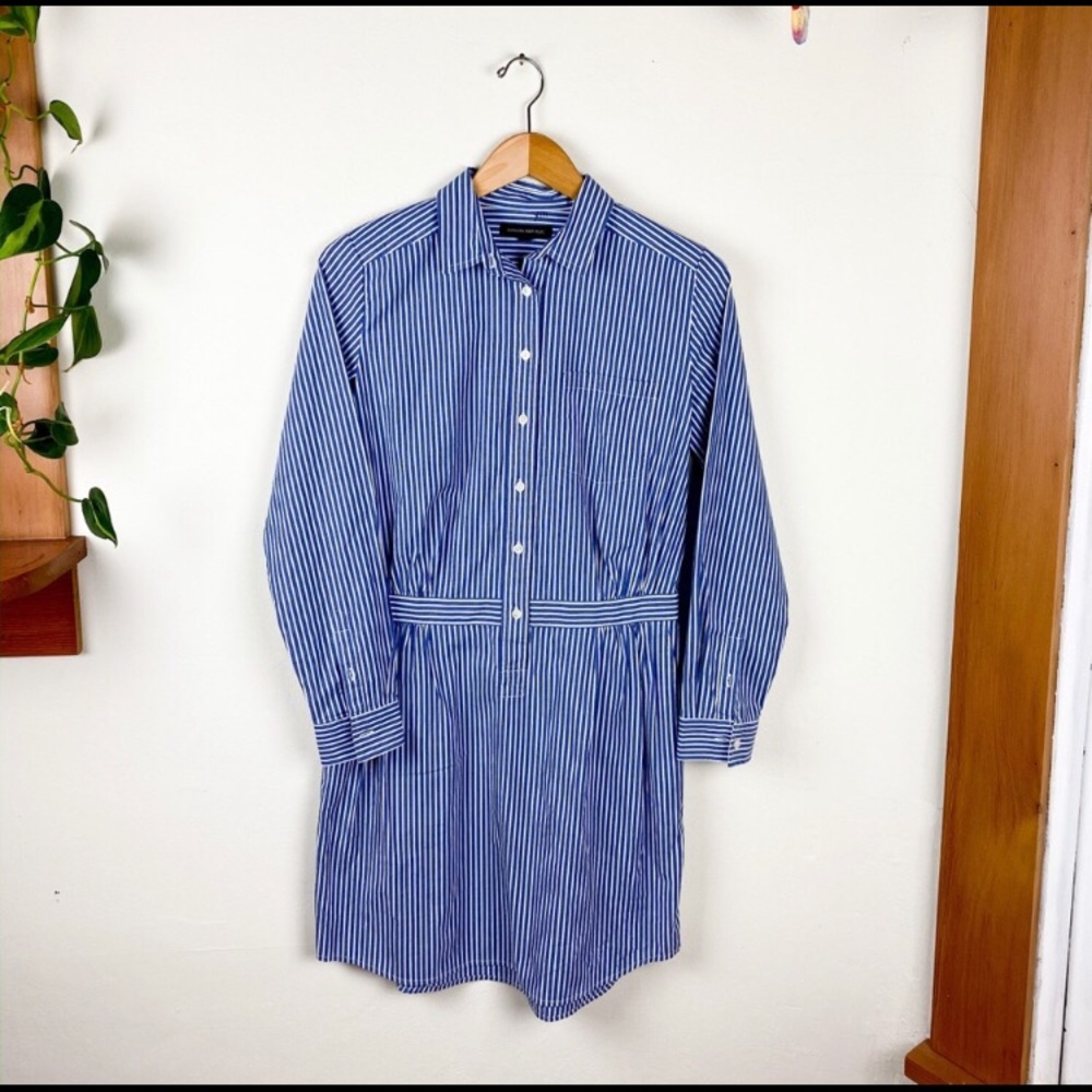 BR STRIPED SHIRT DRESS